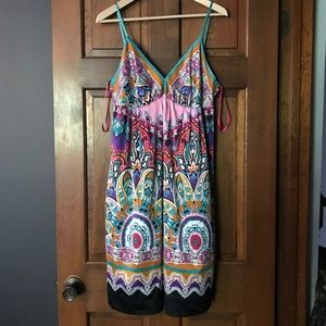 Floral silky dress